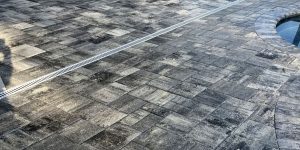 Pavers finished with a wet look paving sealer