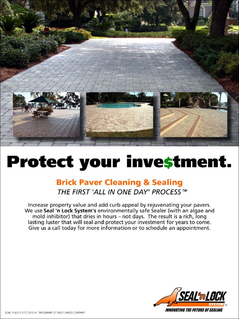 Cover of the Seal 'n Lock customer brochure, headed Protect your investment