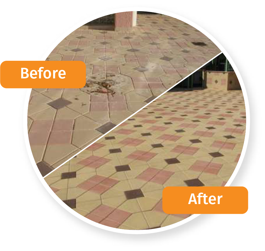 Seal 'n Lock PRO Rapid Strip lifting an old coating from a paver surface