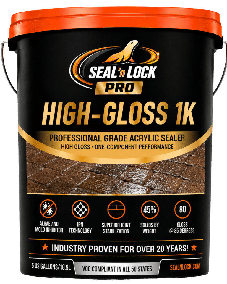 Seal 'n Lock PRO High-Gloss 1K water-based paver sealer, 5-gallon pail