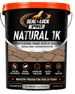 Seal 'n Lock PRO Natural 1K water-based paver sealer, 5-gallon pail