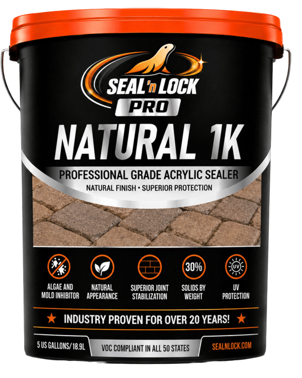 Seal 'n Lock PRO Natural 1K water-based paver sealer, 5-gallon pail