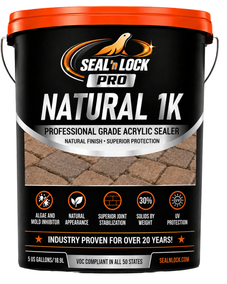 Seal 'n Lock PRO Natural 1K water-based paver sealer, 5-gallon pail
